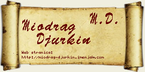 Miodrag Đurkin vizit kartica